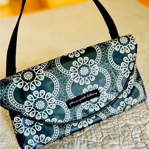 Petunia Pickle Bottom Shoulder Bag Clutch Black Grey